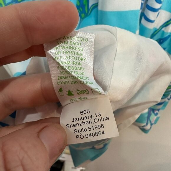 Lilly Pulitzer Sandrine Dress Tossing the Line Striped Floral Size 8 preppy - Picture 7 of 9